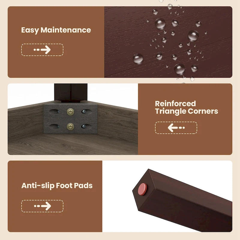 Extendable Folding Rubber Wood Dining Table - Cherry - Seats 4-6