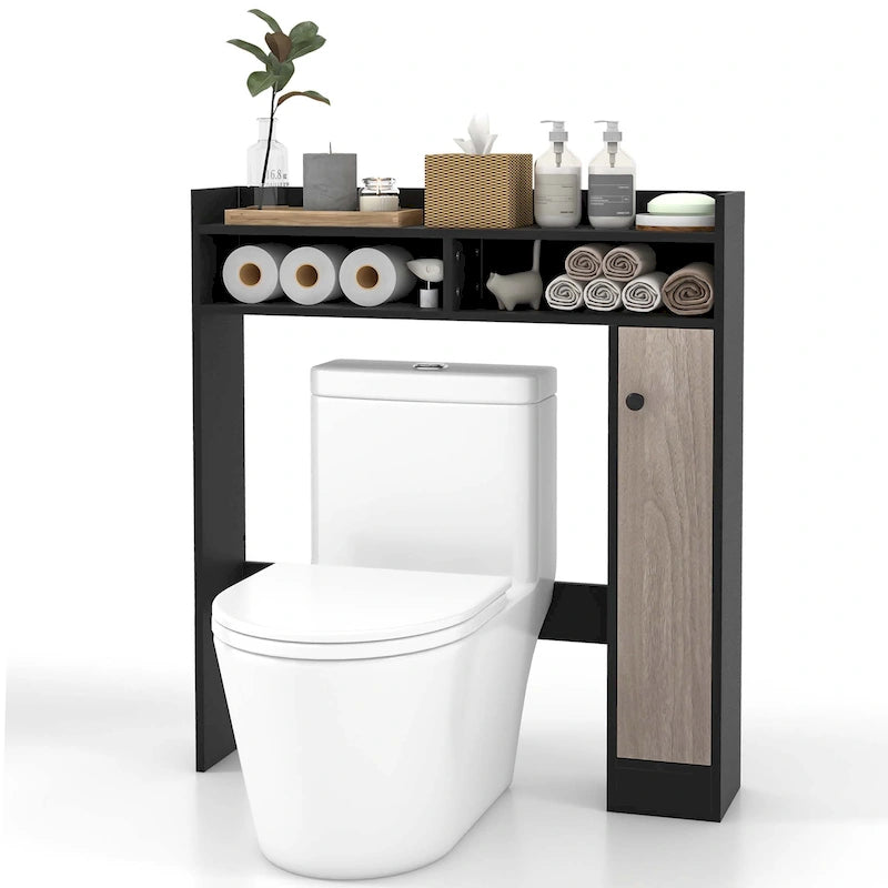 Over the Toilet Bathroom Cabinet Floor Storage Organizer
