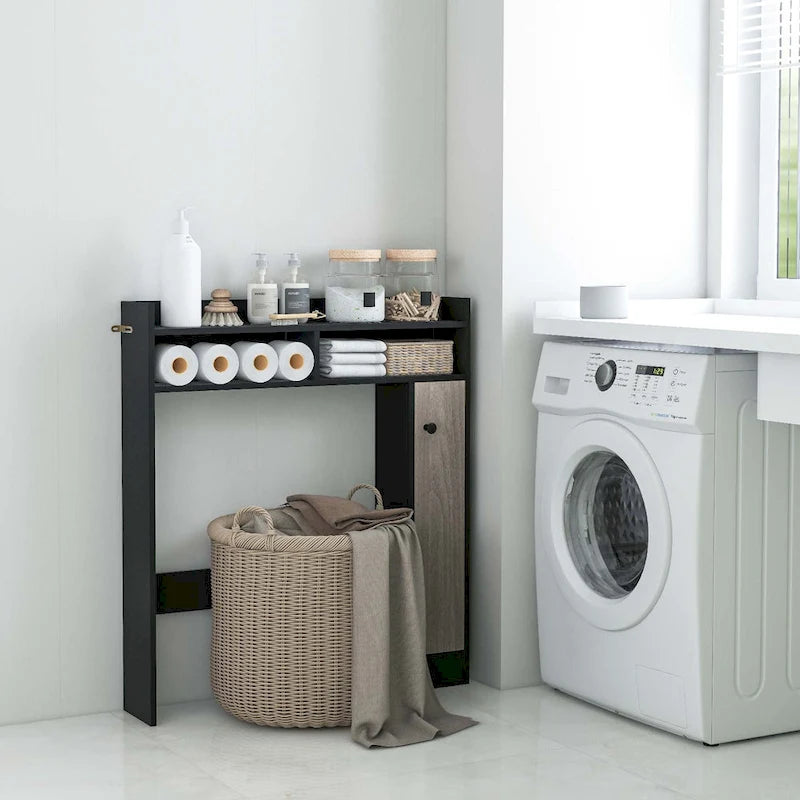 Over the Toilet Bathroom Cabinet Floor Storage Organizer
