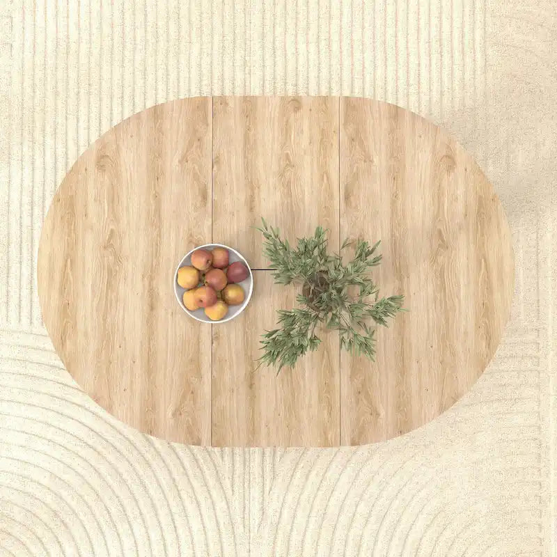 Extendable Farmhouse Round Dining Table with X-Base - Seats 2-6