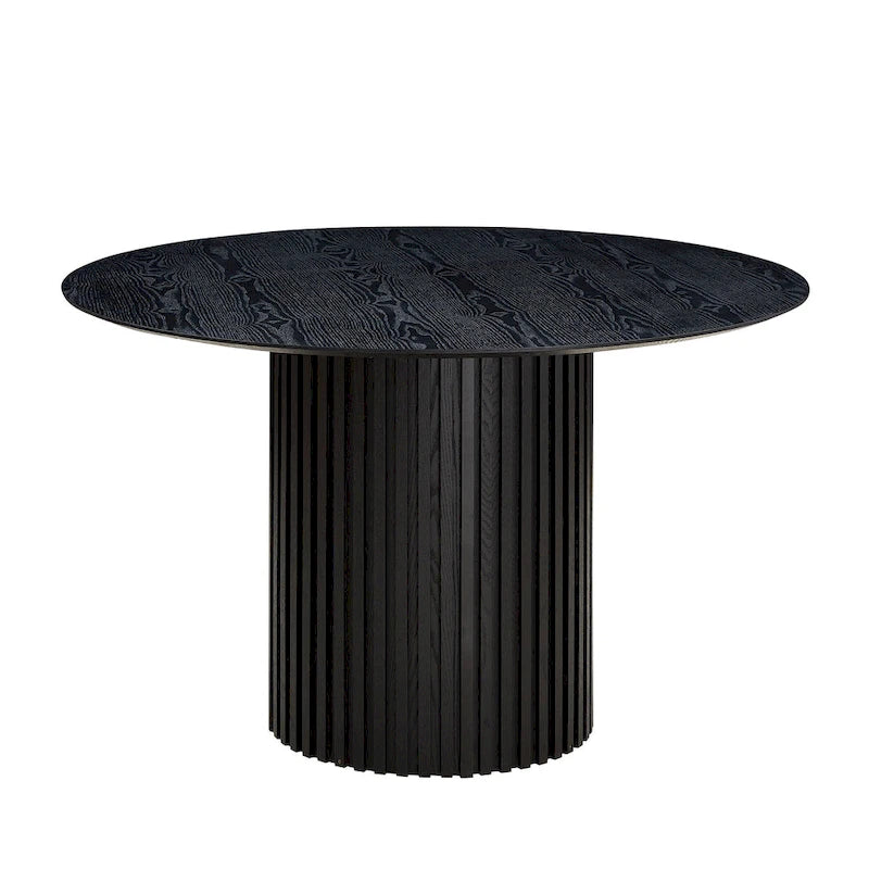 Extendable Farmhouse Round Dining Table with X-Base - Seats 2-6