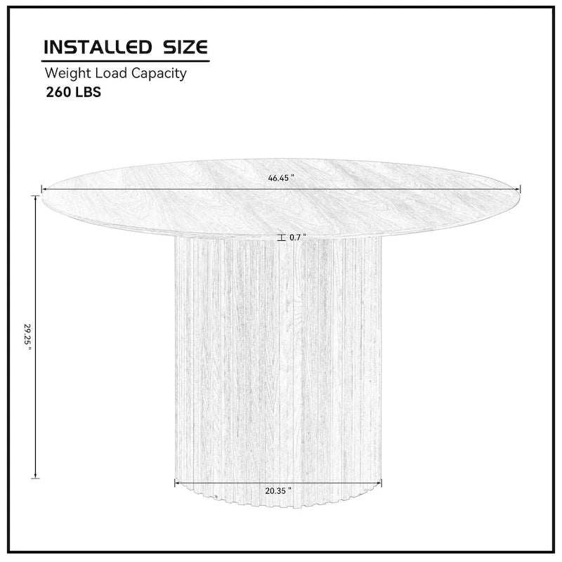Extendable Farmhouse Round Dining Table with X-Base - Seats 2-6