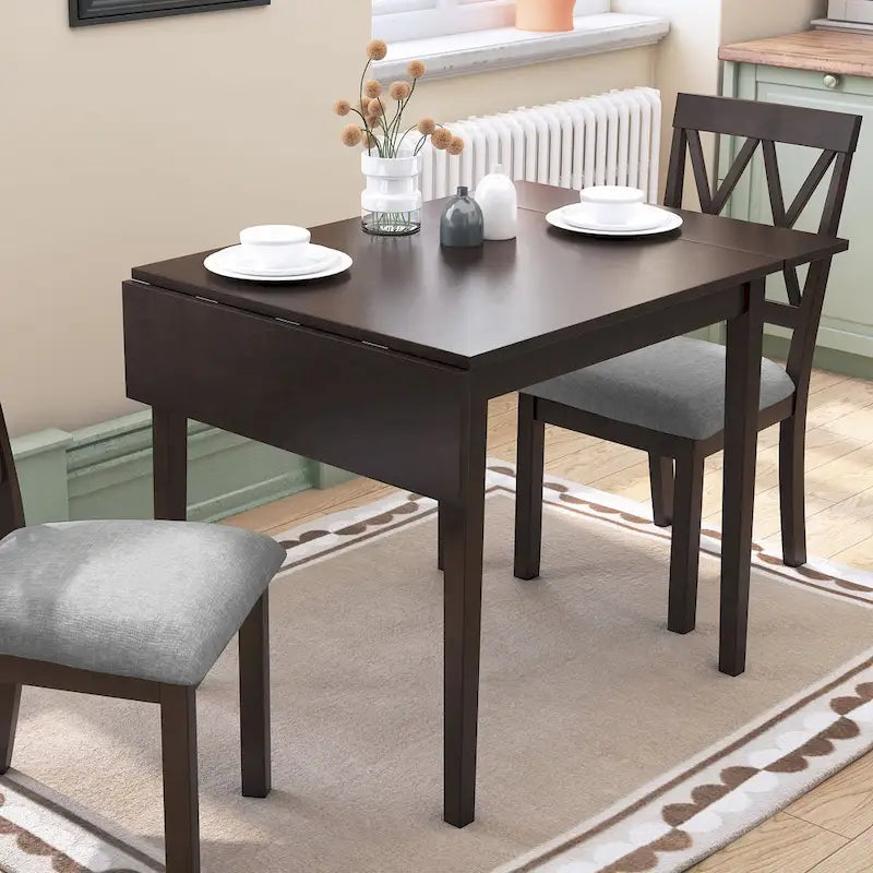Extendable Farmhouse Round Dining Table with X-Base - Seats 2-6