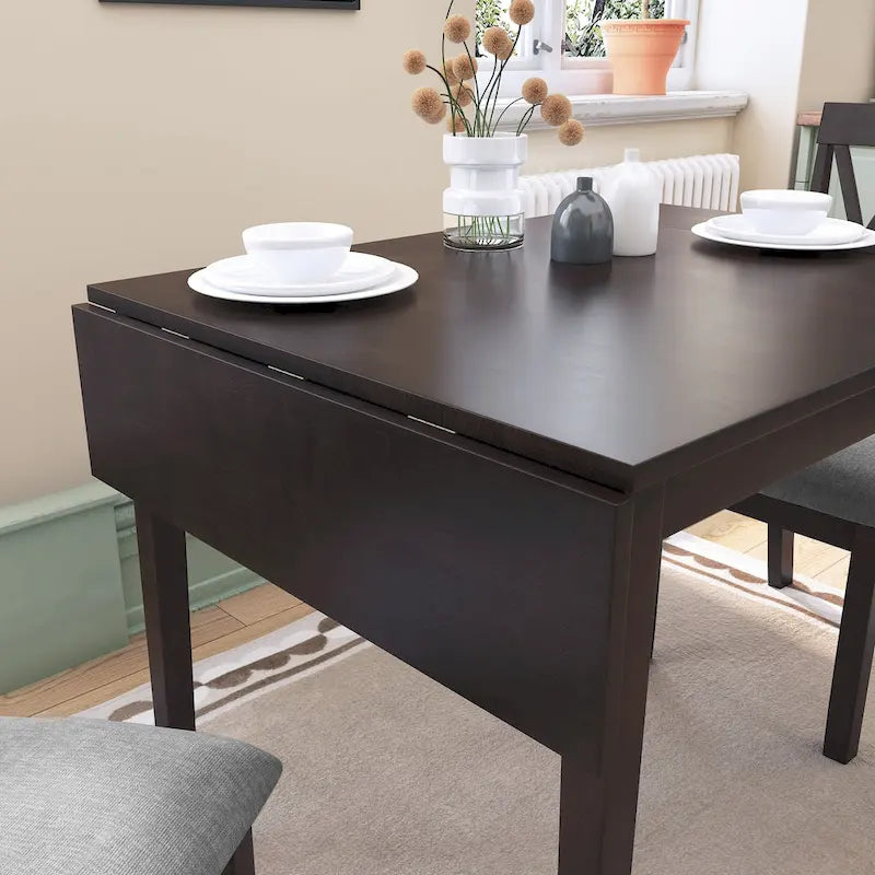 Extendable Farmhouse Round Dining Table with X-Base - Seats 2-6