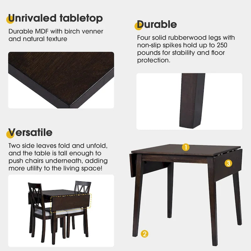 Extendable Farmhouse Round Dining Table with X-Base - Seats 2-6