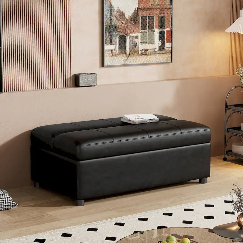 Twin Size Folding Ottoman Sleeper Bed with Mattress