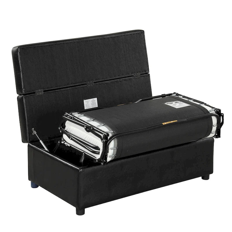 Twin Size Folding Ottoman Sleeper Bed with Mattress