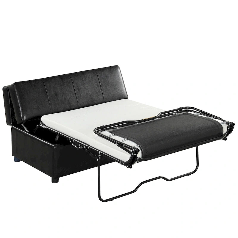 Twin Size Folding Ottoman Sleeper Bed with Mattress