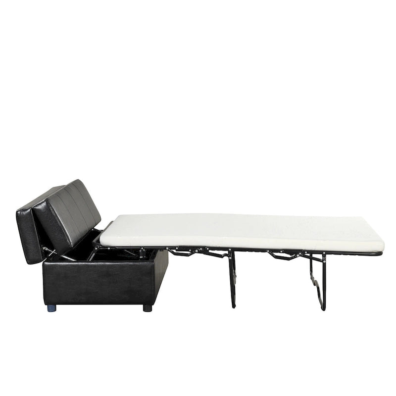 Twin Size Folding Ottoman Sleeper Bed with Mattress