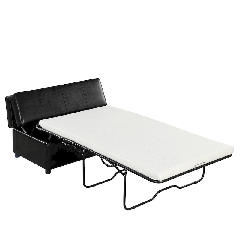Twin Size Folding Ottoman Sleeper Bed with Mattress
