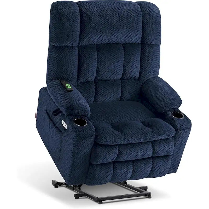 Dual Motor Power Lift Recliner Chair with Massage and Heat - Large Wide