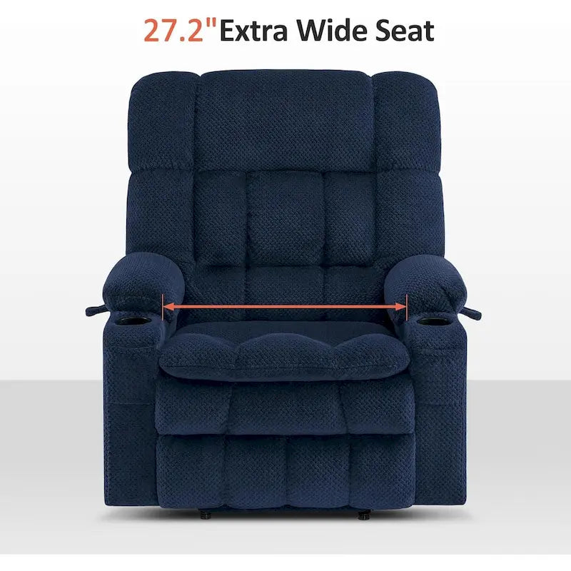 Dual Motor Power Lift Recliner Chair with Massage and Heat - Large Wide