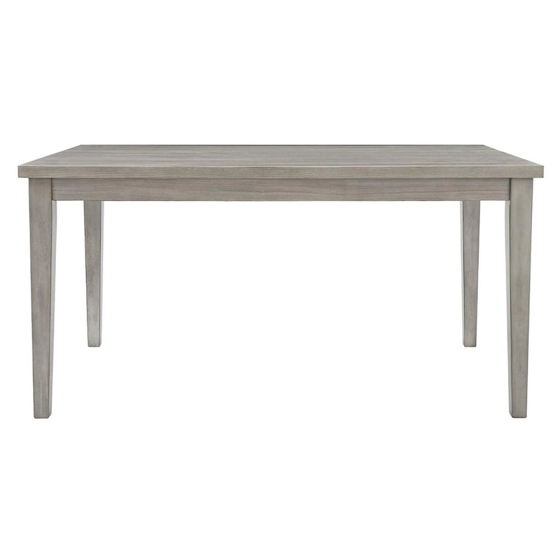 Gray Rectangular Dining Table with Reclaimed Wood Look
