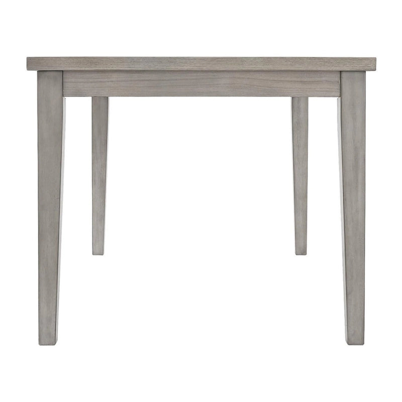Gray Rectangular Dining Table with Reclaimed Wood Look