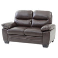 Faux Leather Loveseat with Pocket Coil Seating