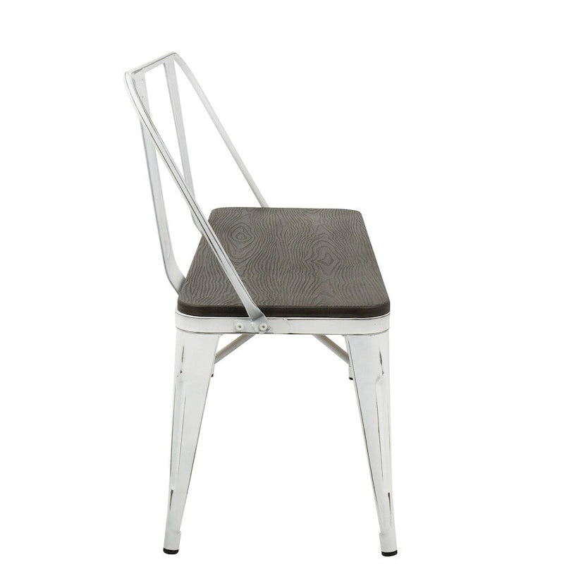 Industrial Metal and Wood Dining/Entryway Bench