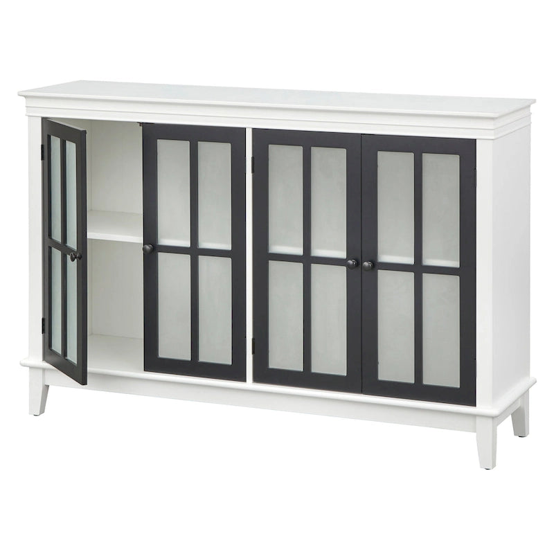 Frosted Glass Farmhouse Buffet/Sideboard
