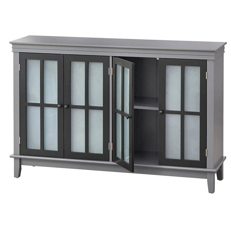 Frosted Glass Farmhouse Buffet/Sideboard