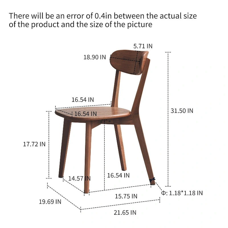 Solid Oak Wood Dining Chair - FAS Grade