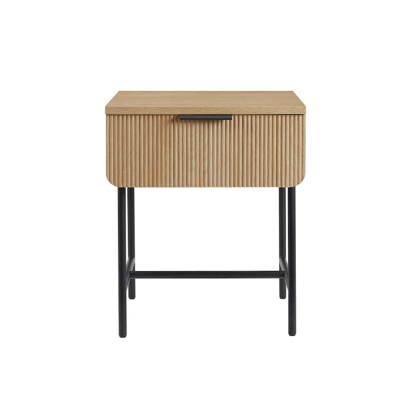 Minimal Fluted-Door Side Table