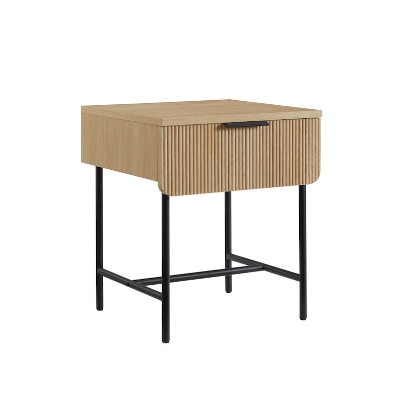 Minimal Fluted-Door Side Table