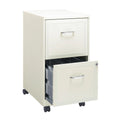 Pearl White 2-Drawer Mobile File Cabinet