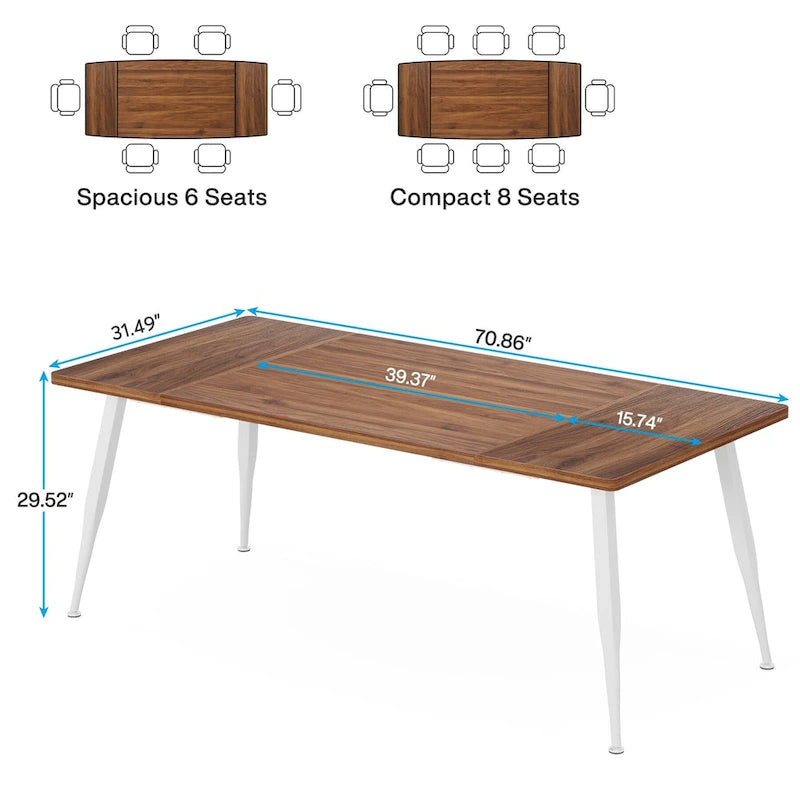 6FT Large Modern Conference Table for Meeting Room