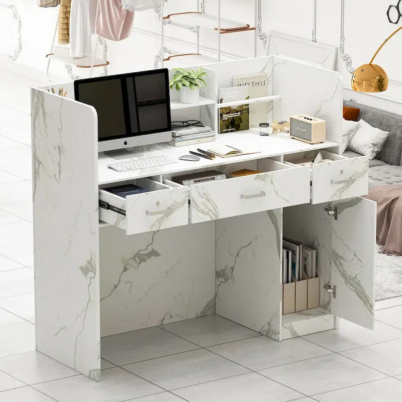 47.2 Reception Desk Counter Lockable Storage Reception Table Working