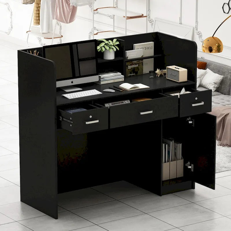 47.2 Reception Desk Counter Lockable Storage Reception Table Working