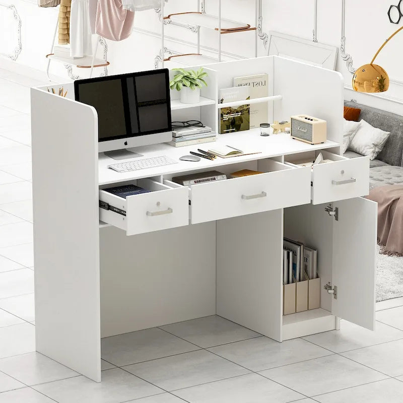 47.2 Reception Desk Counter Lockable Storage Reception Table Working