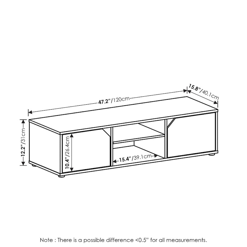 Classic TV Stand with Electric Fireplace for TVs up to 55 Inch
