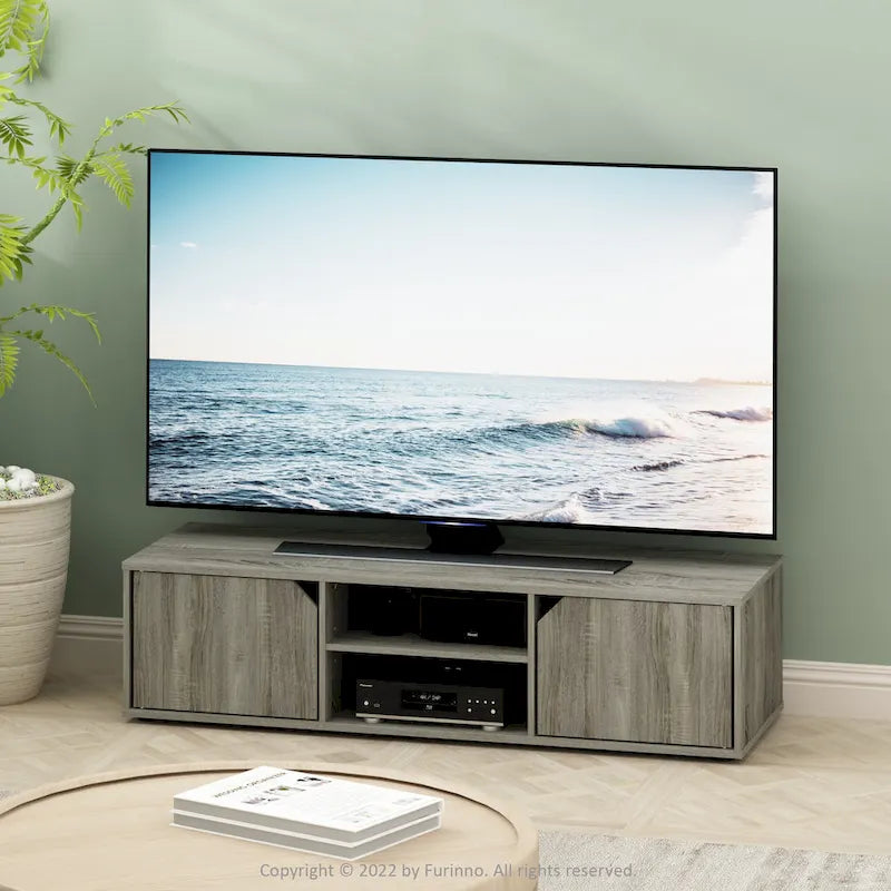 Classic TV Stand with Electric Fireplace for TVs up to 55 Inch