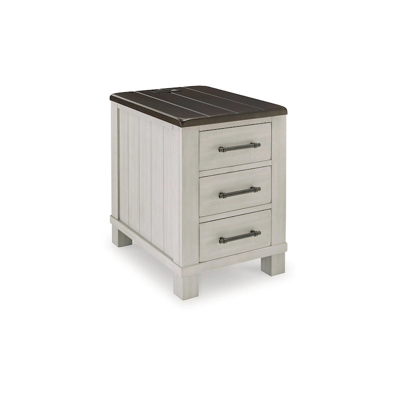Darborn Gray/Brown Chairside End Table - 17.75W x 24D x 24H