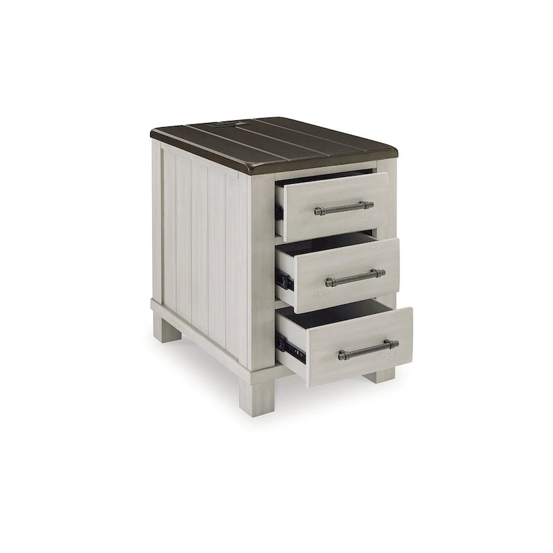 Darborn Gray/Brown Chairside End Table - 17.75W x 24D x 24H