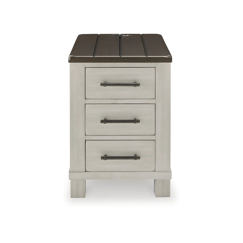 Darborn Gray/Brown Chairside End Table - 17.75W x 24D x 24H