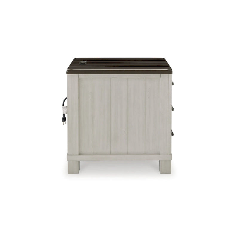 Darborn Gray/Brown Chairside End Table - 17.75W x 24D x 24H
