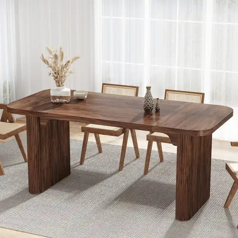 Table à manger rectangulaire de 62 pouces pour 4 à 6 personnes, tables de cuisine modernes et simples pour salle à manger