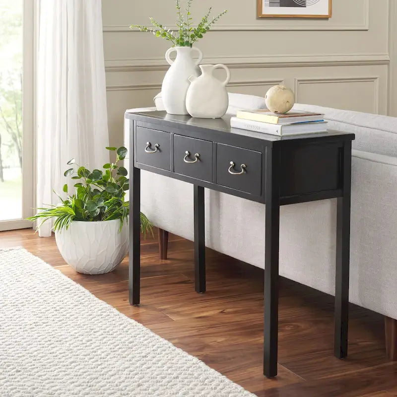 Antiqued Grey Console Table - 39.4x14.2x31.7