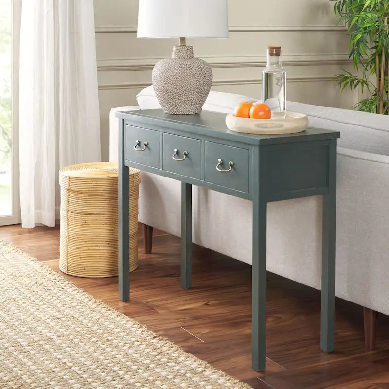 Antiqued Grey Console Table - 39.4x14.2x31.7