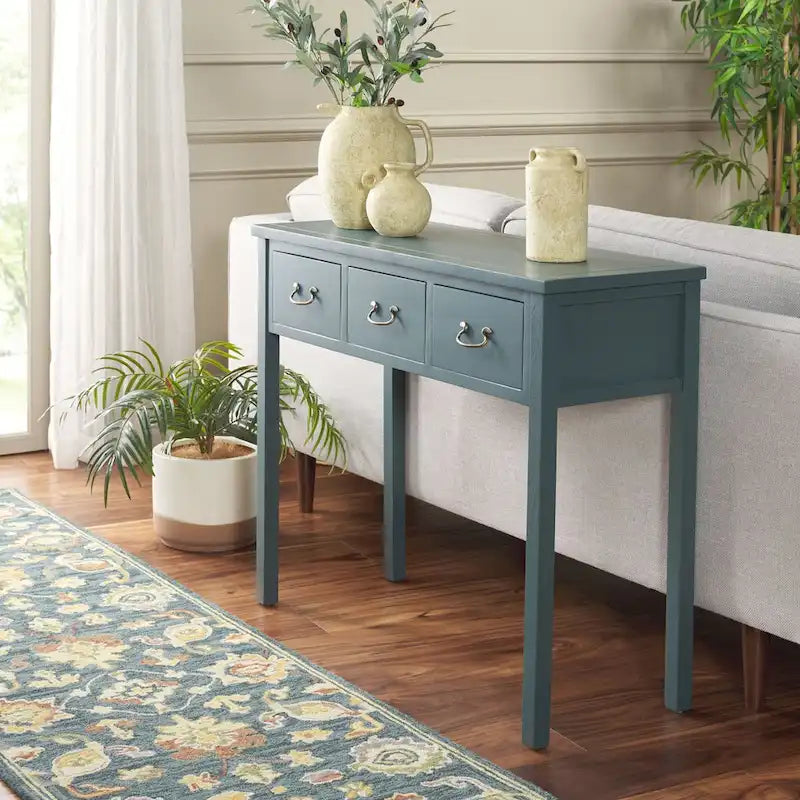 Antiqued Grey Console Table - 39.4x14.2x31.7