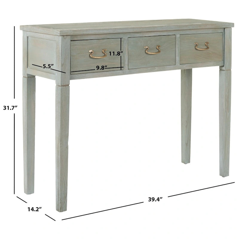 Antiqued Grey Console Table - 39.4x14.2x31.7