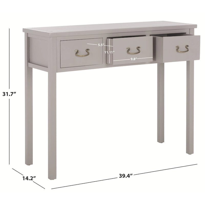 Antiqued Grey Console Table - 39.4x14.2x31.7