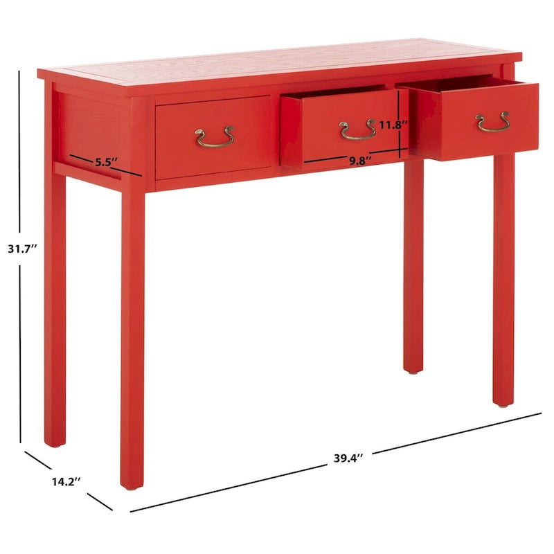 Antiqued Grey Console Table - 39.4x14.2x31.7