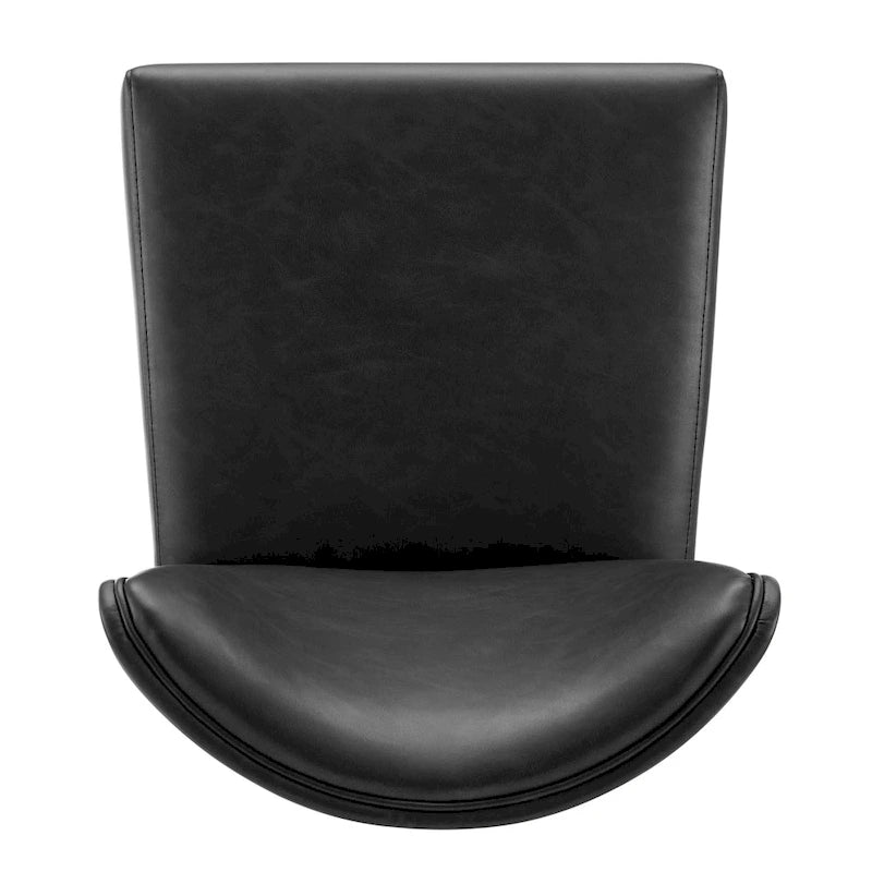 Faux Leather Counter Stool with Wing Back Profile