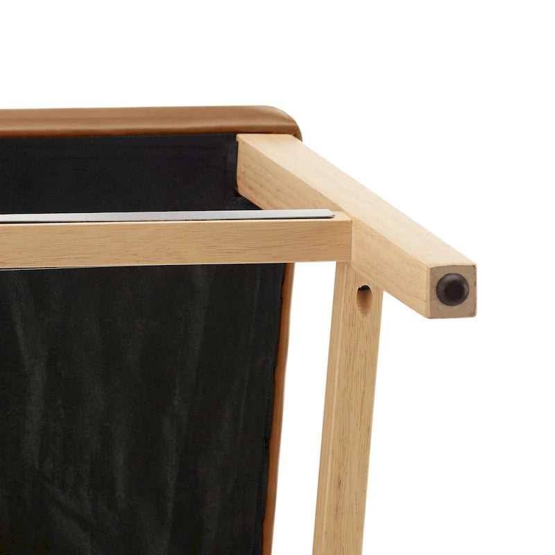Faux Leather Counter Stool with Wing Back Profile