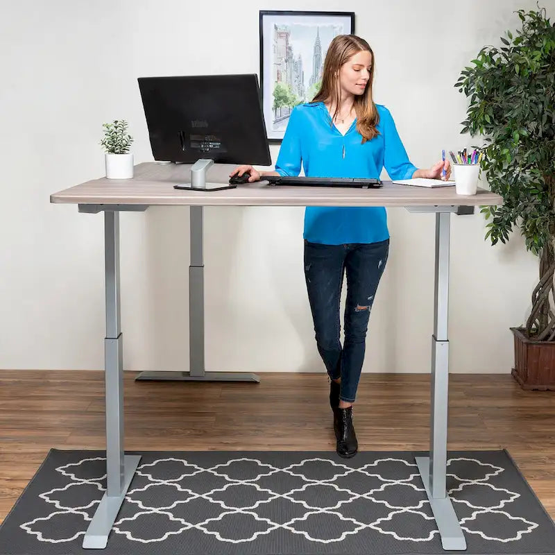 Electric Height-Adjustable L-Shape Standing Desk