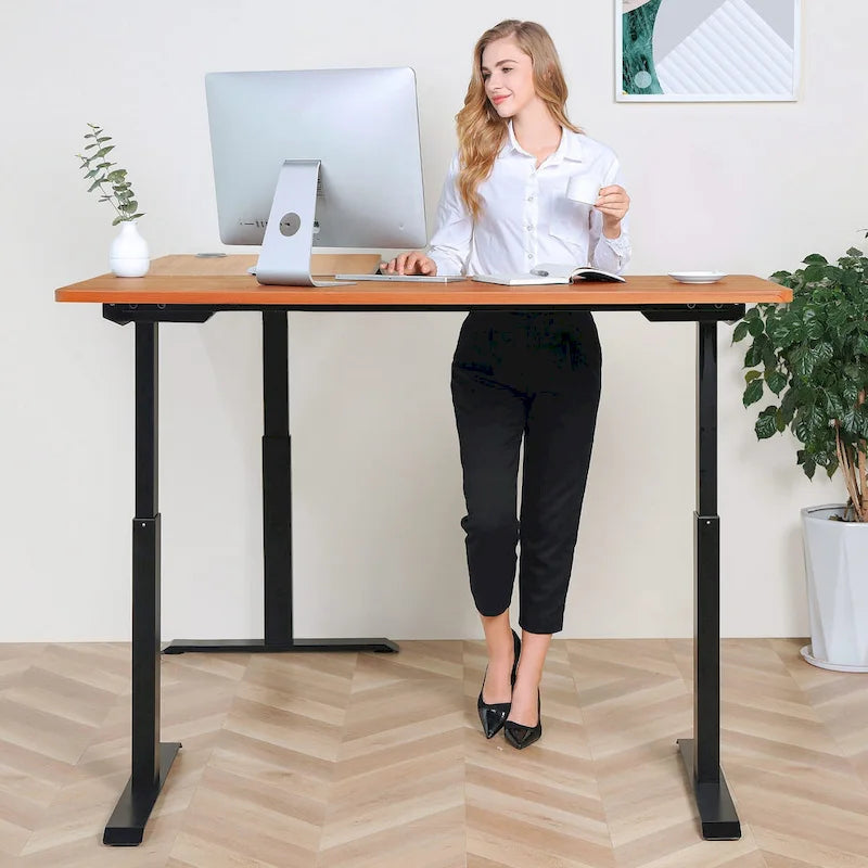 Electric Height-Adjustable L-Shape Standing Desk