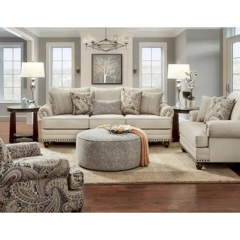 Transitional Upholstered Loveseat