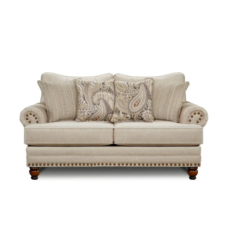 Transitional Upholstered Loveseat