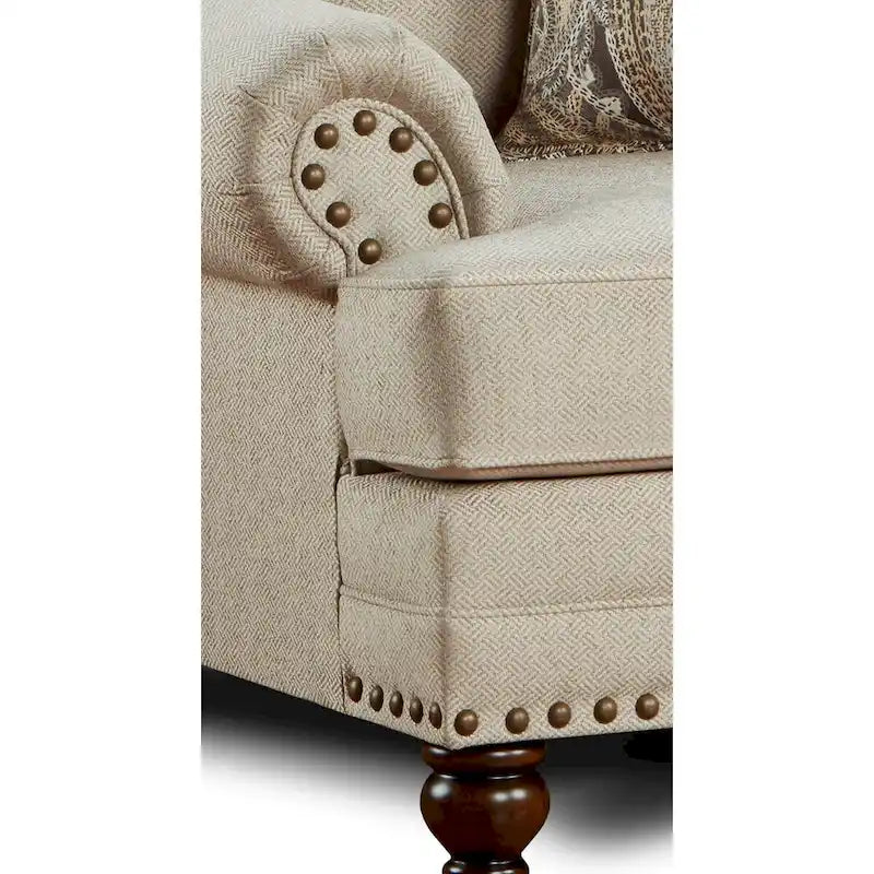 Transitional Upholstered Loveseat
